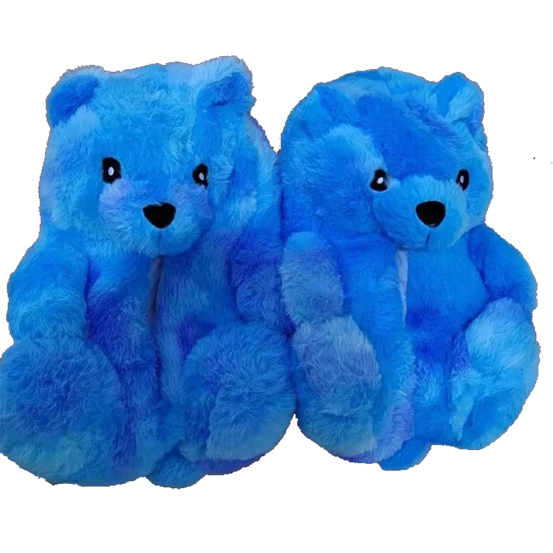 Blue - Teddy Bear Slippers