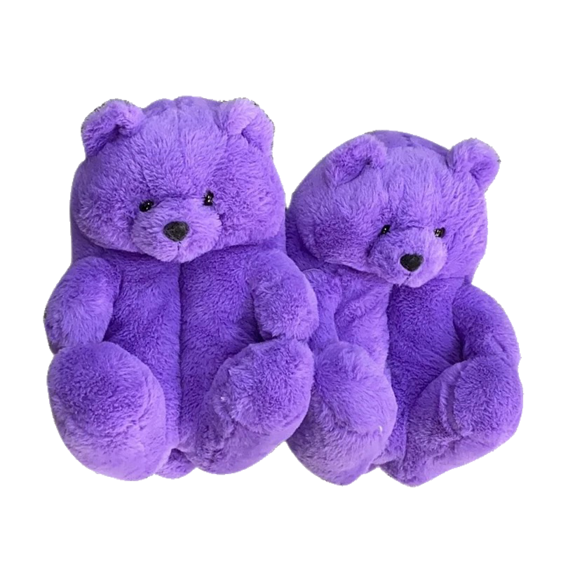 Purple - Teddy Bear Slippers