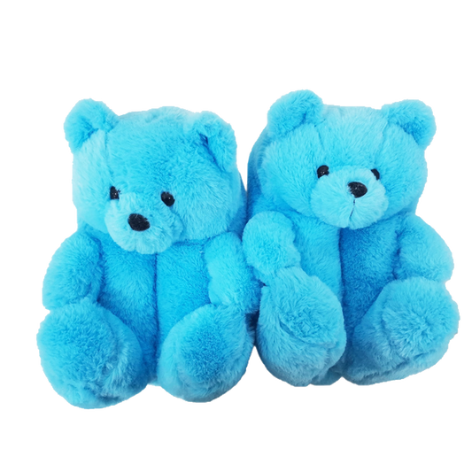 Light Blue - Teddy Bear Slippers