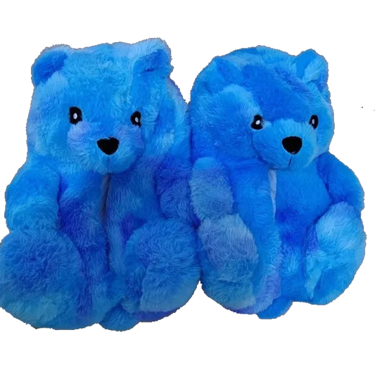 Blue - Teddy Bear Slippers