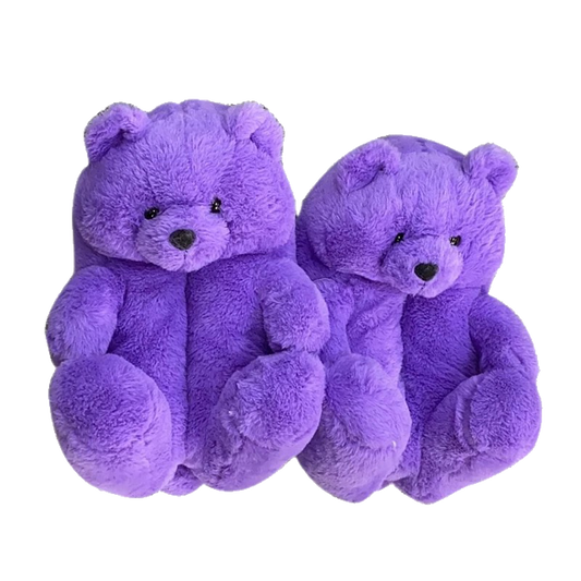 Purple - Teddy Bear Slippers